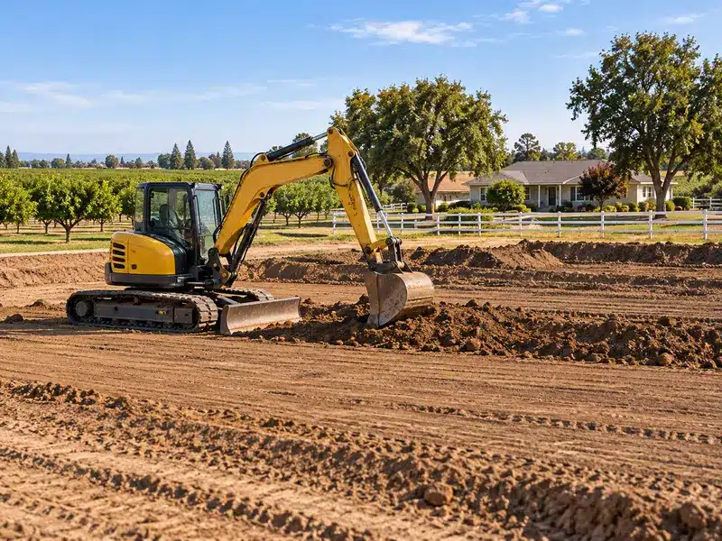 Septic system excavation and site preparation in Hughson CA Septic system excavation and site preparation in Hughson CA