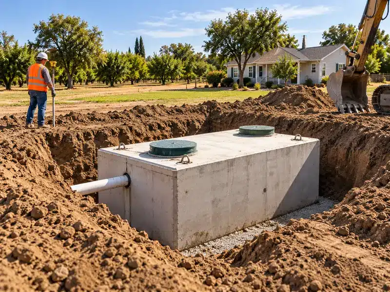 New septic system installation in Hughson CA New septic system installation in Hughson CA