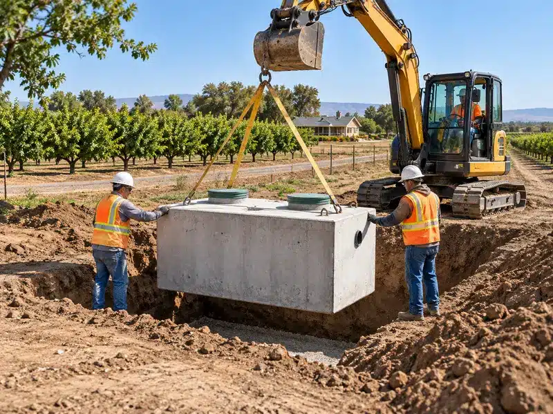 New septic system replacement in Hughson CA New septic system replacement in Hughson CA