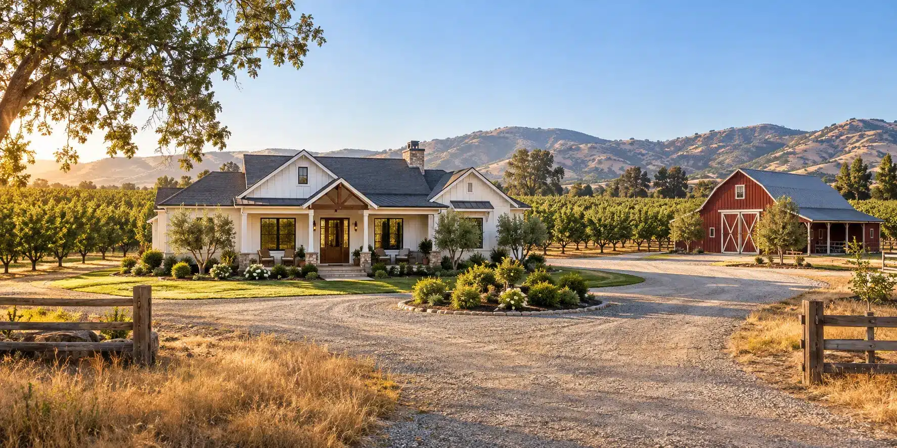 Rural property with a house barn and orchards in Modesto, CA Rural property with a house barn and orchards in Modesto, CA